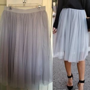 Vici Grey Tulle Skirt